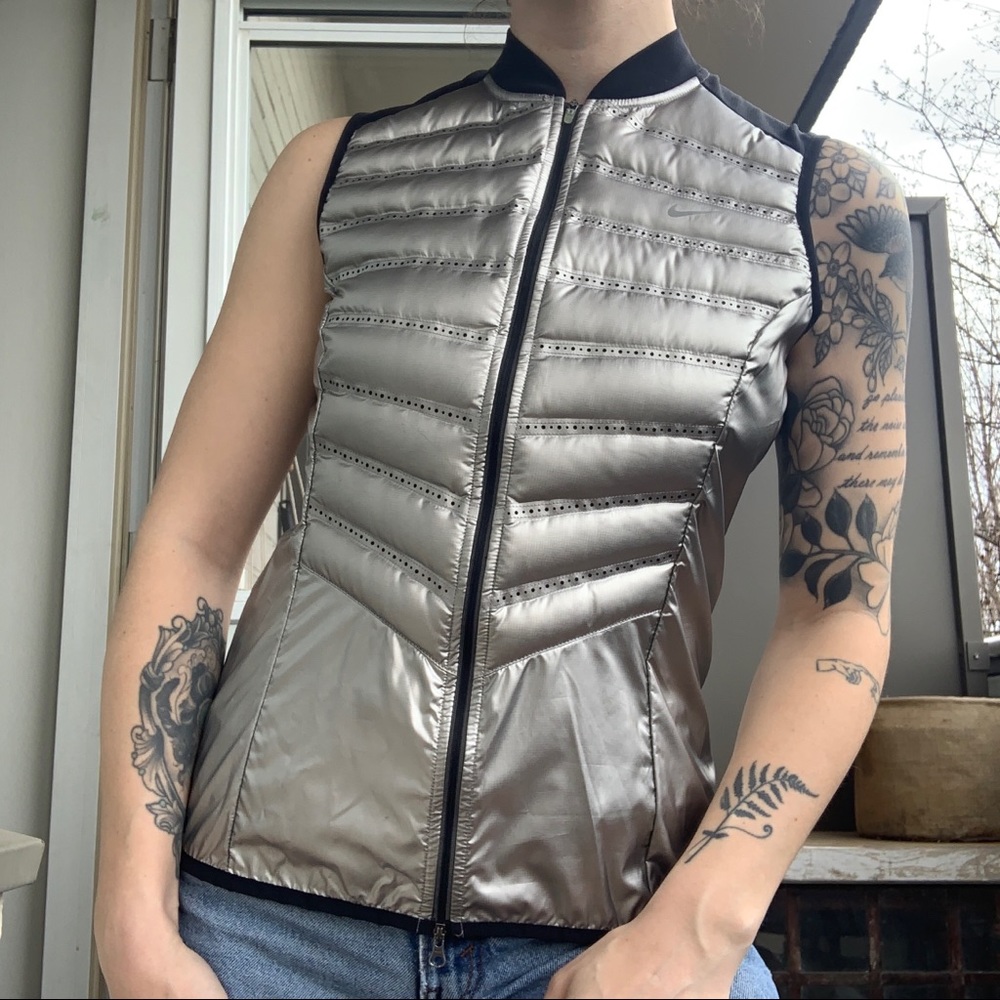 Nike Silver Aeroloft Running Vest